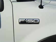 White F-150 Emblem Overlay Side