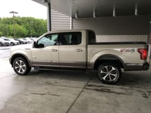 My new King Ranch. Photo taken just before I left the dealer for the drive back to Ma. 