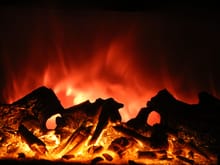 A warm Fake fireplace
