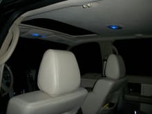 Interior overhead lights with flash on