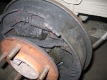Inside of a brake drum