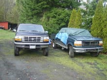 f250 next to the broken f150