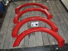 Bushwacker Fender Flares
2004-2008 Model
Painted bright red  Paint Code: E4  Professionally painted
90% of Mounting hardware included
Good condition  Few scuffs on bottom of flares from road cinders etc (expected) cant see when on the truck
$200 Plus shipping or make offer!