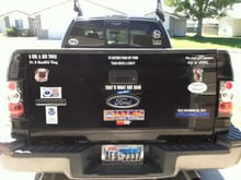 I'm known as the sticker lady at work...lol. My favorite being the Iraq Veteran stickers and the Storm Chaser stickers!