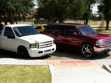 My bro's F-250 and my Yukon all cleaned up.