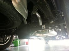 Dumped exhaust (stock muffler... for now)  VHT Flat Black painted tip, was chrome
