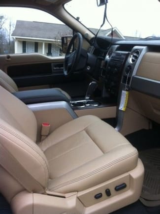 interior - pale adobe heated/cooled leather