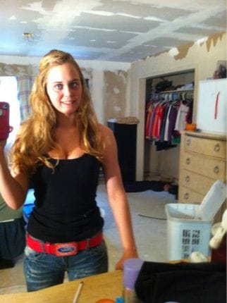 Rockin the best belt buckle there is. Remodeling house don't mind that mess in the background haha