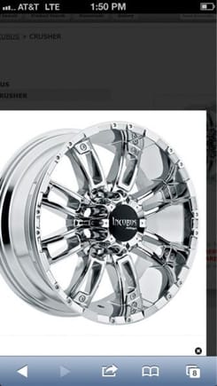 Incubus 20 inch crushers, sitting inside 33' nitto terra grapplers
