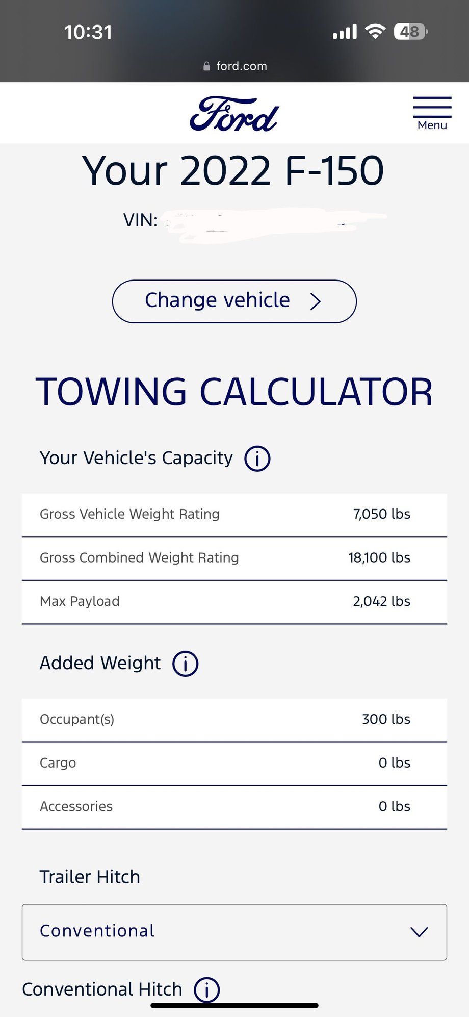 2022 Ford F150 Trailer Tow Package