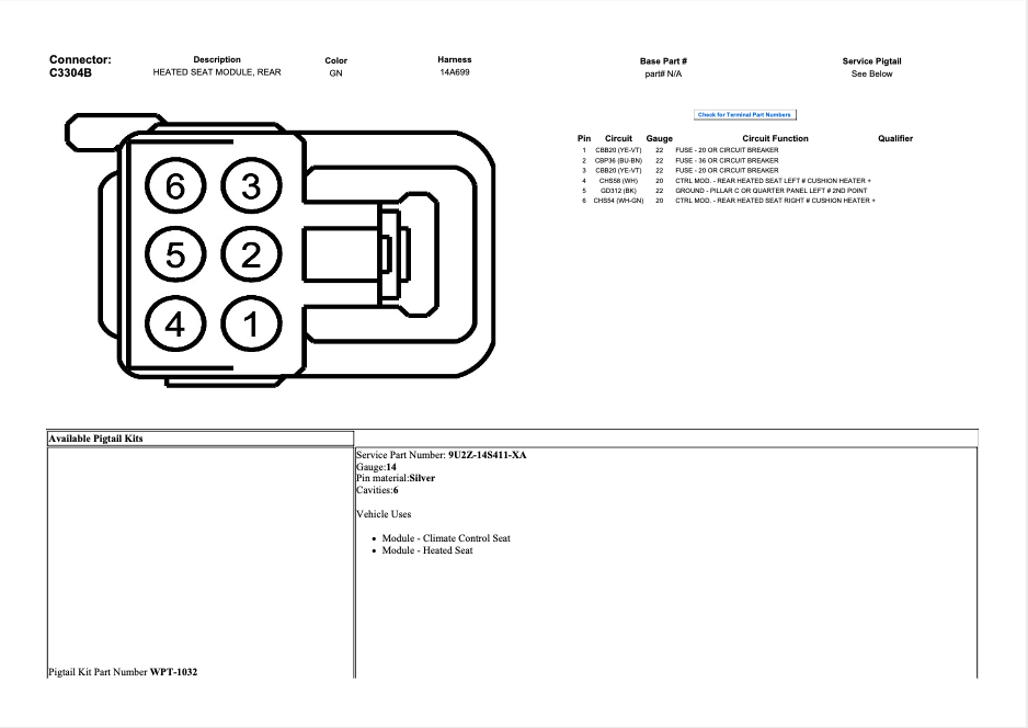 Rear Heated seats wiring diagram - Ford F150 Forum - Community of Ford