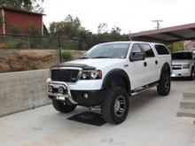 Fender flares, Blacked bumper, HD lights