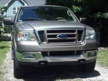 Lower grill reinstalled after paint.