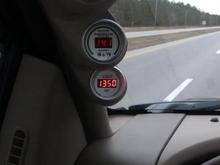From the top Boost, A/F, Egt, Trans temp