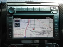 Navigation Map Screen Display