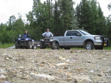 Fairbanks AK and little Father/Son ATV Adventure Time.