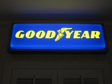A cool Goodyear Tire display sign I have mounted in my garage.