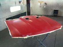 In the paint booth