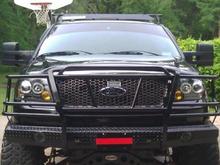 ranchand replacement with yakima rack towing mirrors and halo headlights.