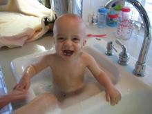 Morning bath -- Christmas 2006!