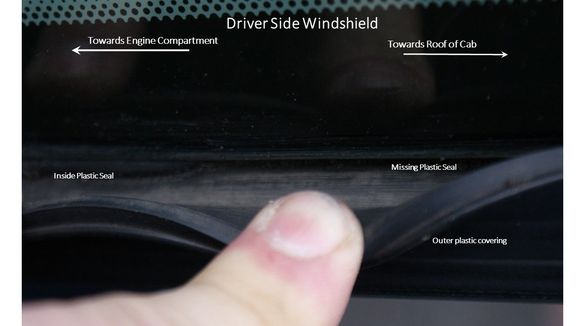 Drivers side windshield