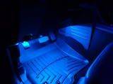 Blue LED's floorboard