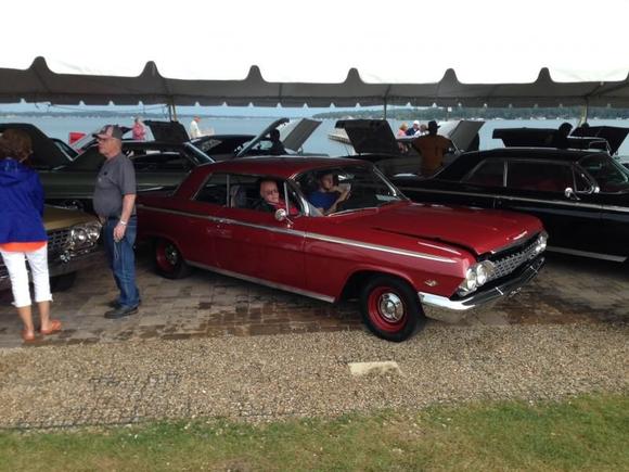 This red '62 Impala SS was a trailer queen that just had its frame-off restoration completed. I loved the red paint against the black vinyl interior, but hated the fact that it started hard and ran poorly when the guy fired it up to head home!