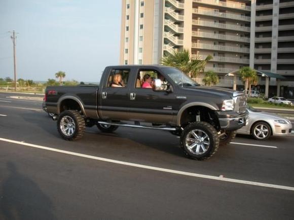 F 250 Grey and Tan on 37s