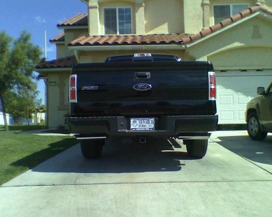 45'd behind the tires...