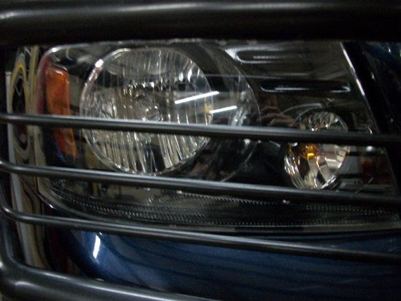 Painted headlights black