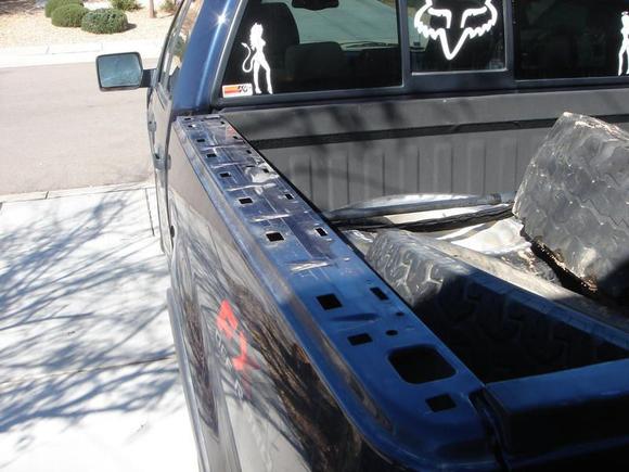 Bed caps removed