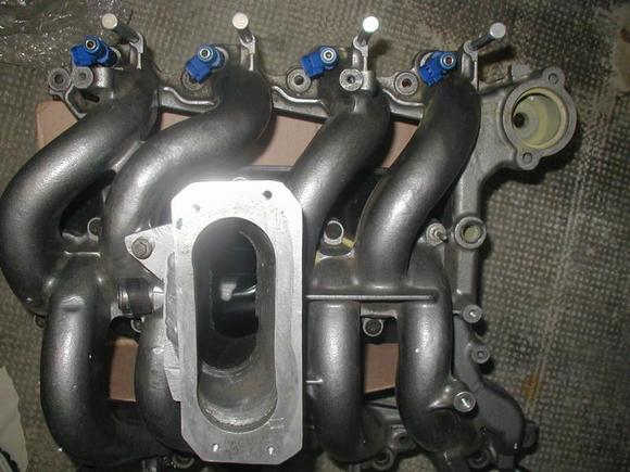 down inside the intake