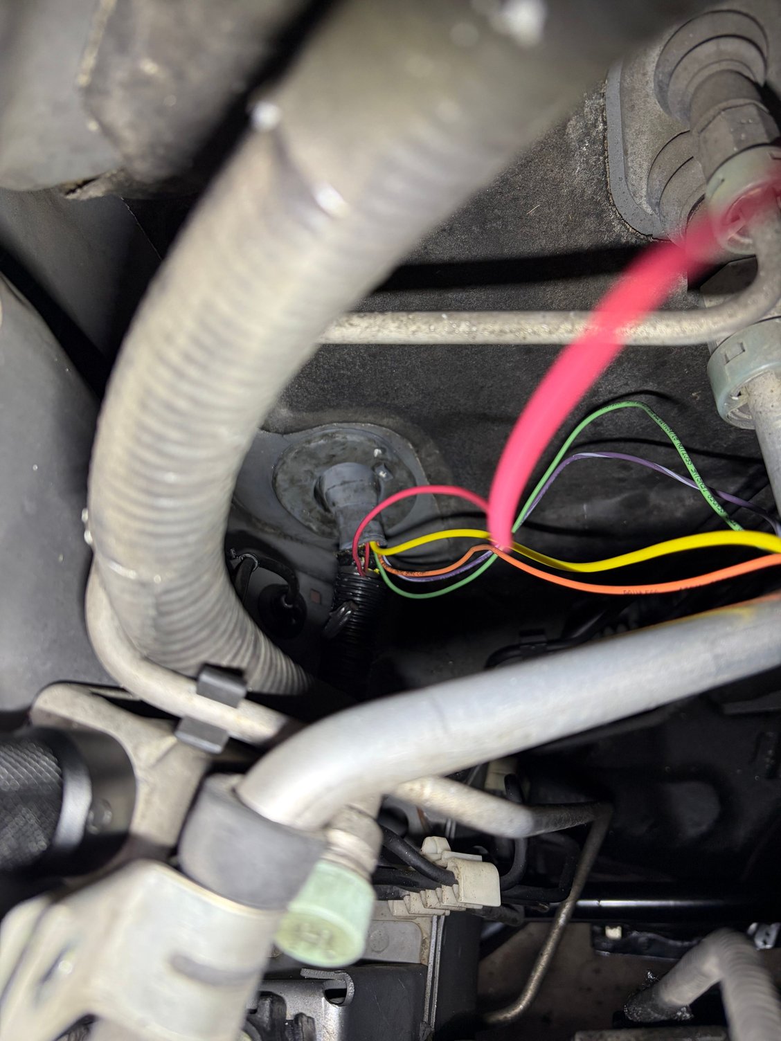 wires fed through the grommet