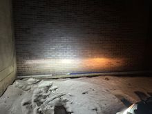 Left with LED, right with stock halogen. 