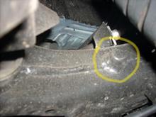 welded end of rear sway bar