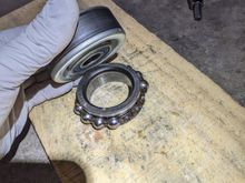 Finished knocking it out on this old inner race from a ford wheel bearing.