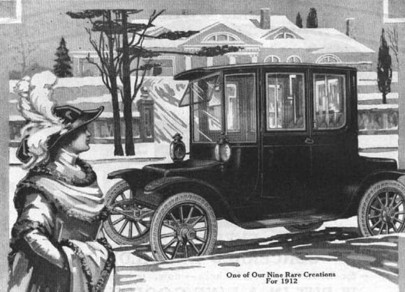 Detroit car ad from 1912 Public Domain pic