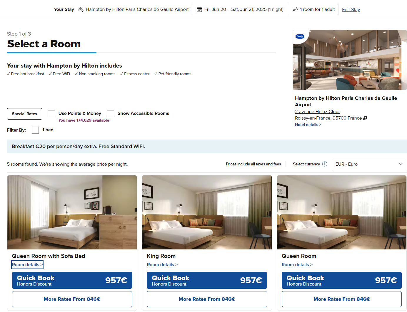Hampton by Hilton Charles de Gaulle Airport CDG Paris - FlyerTalk Forums