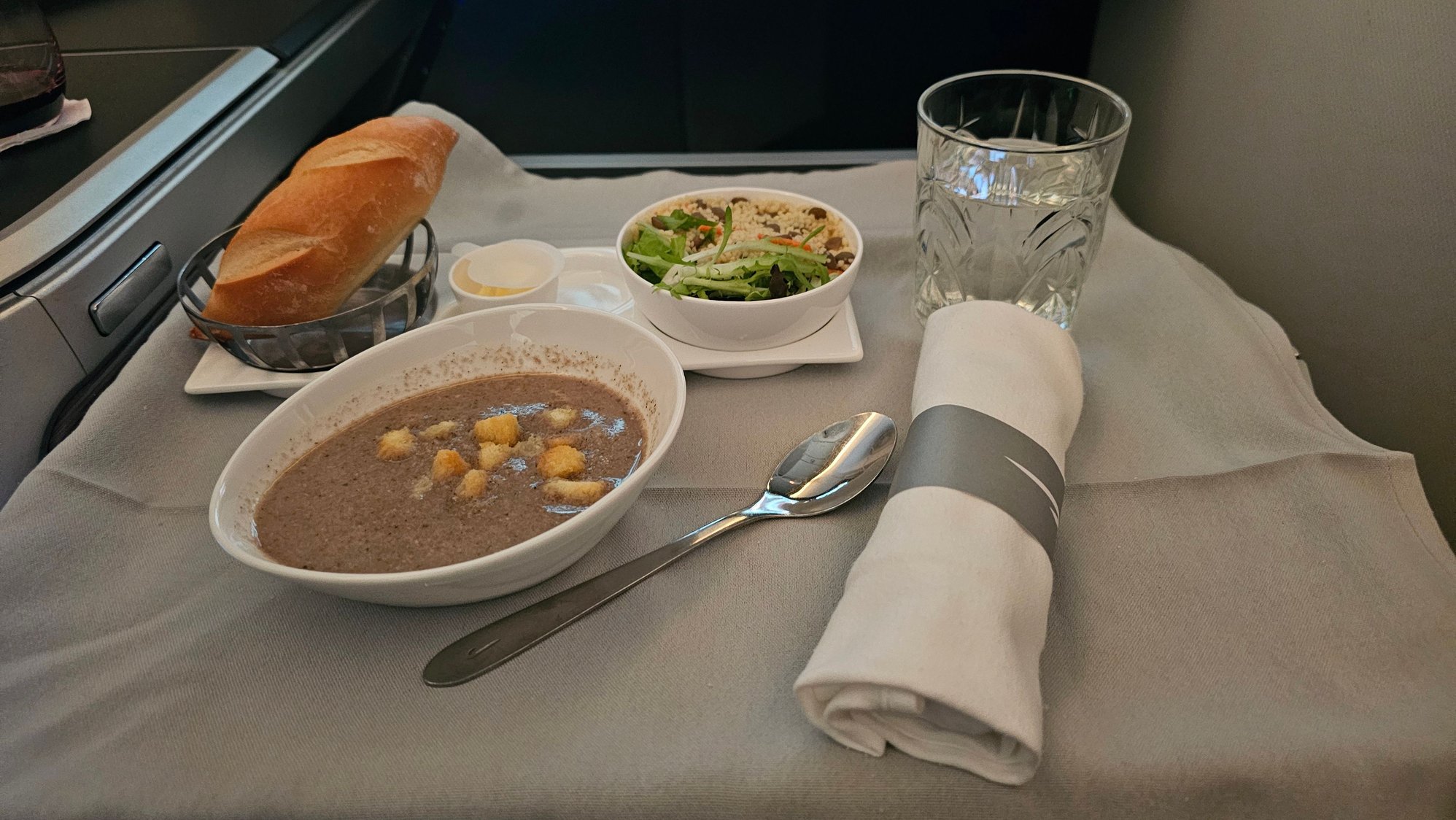 Mushroom soup, nice but a bit watery