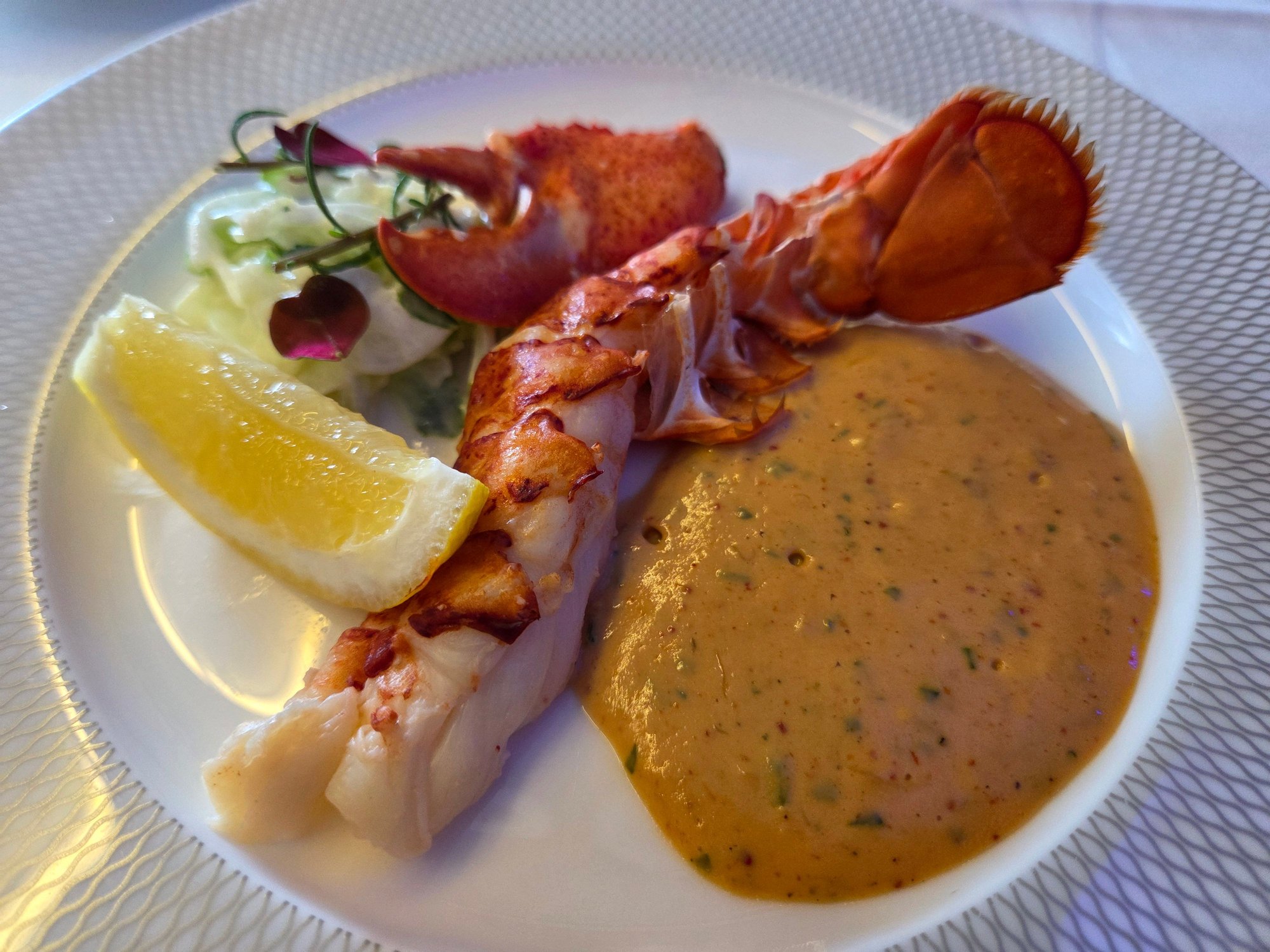 The lobster was lovely