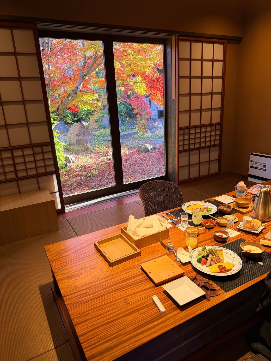 Breakfast view from restaurant private room.