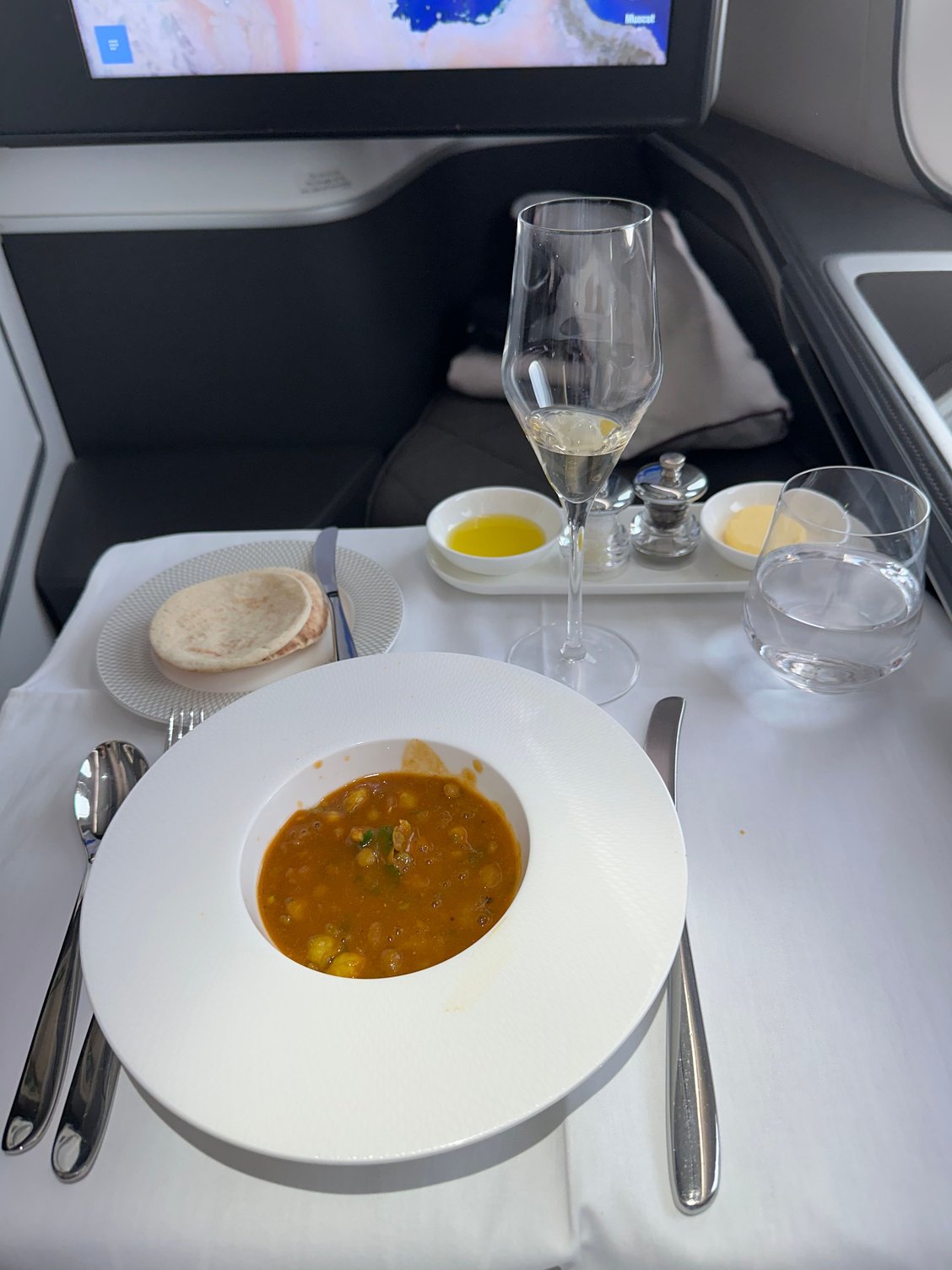 The soup was excellent - hot and tasty 