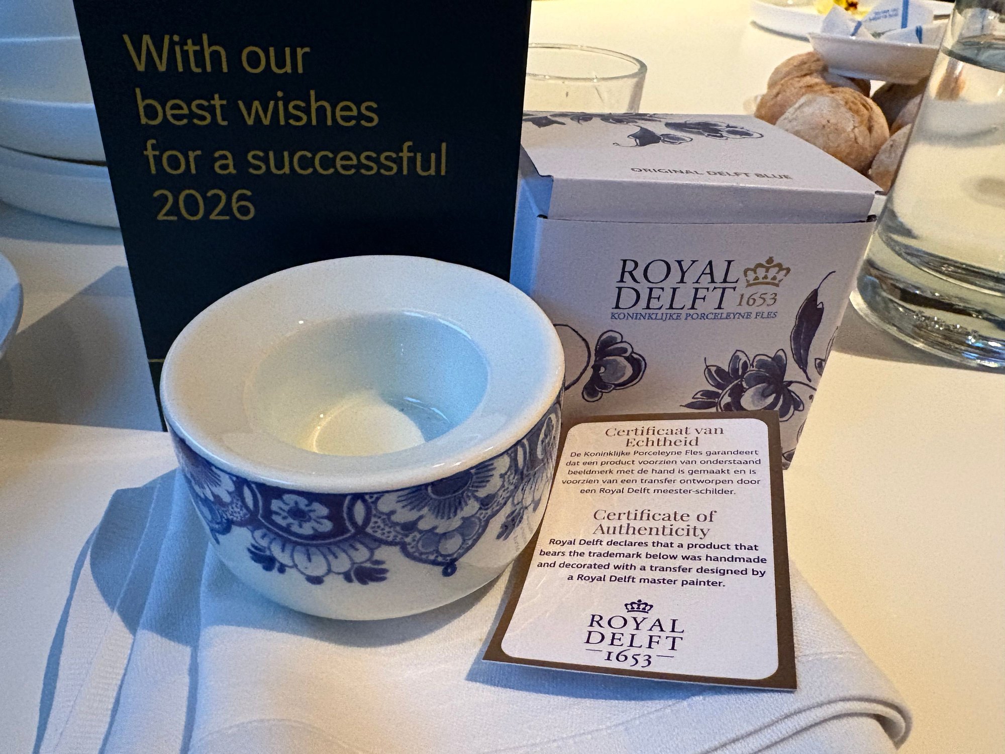 Candle holder in Royal Delfs Blauw Dutch style.