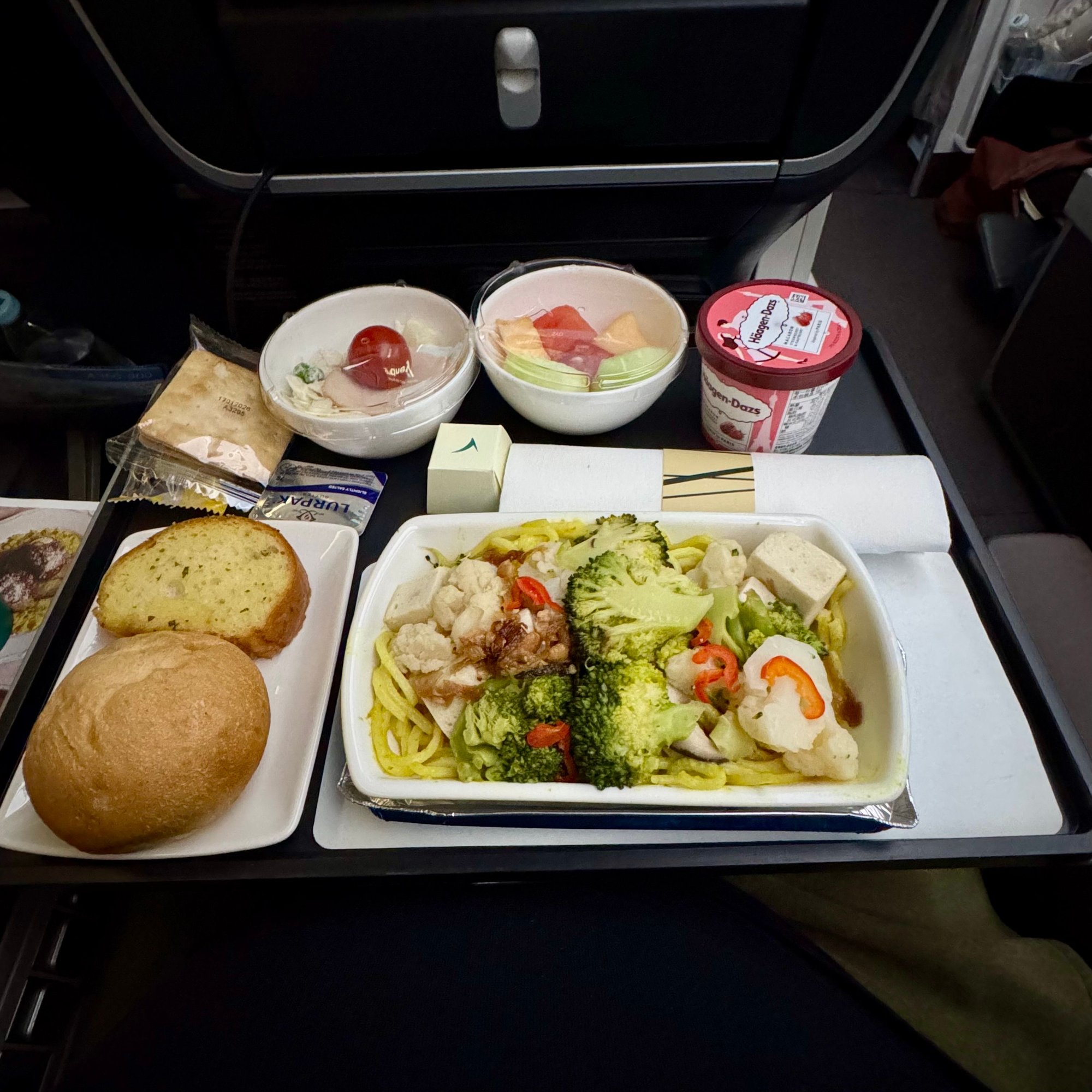 Khao soo - Northern Thai style coconut curry noodles.  Vegetables good inc tofu. Noodles a bit dry tbh.