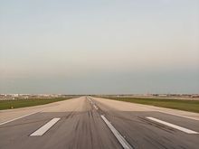 Lining up on ORD runway 10L