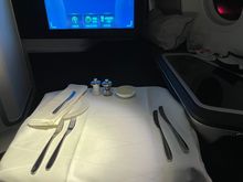 Light meal table set up