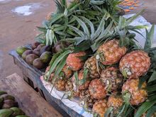 Pineapples and avocados. Very tasty and fresh. Avocados were about €0.1 and pineapples closer to €0.8