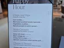 Club lounge happy hour food