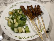 Pork satay , Tangs ‘ foodcourt 