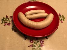 Bratwurst and veal chipolatas